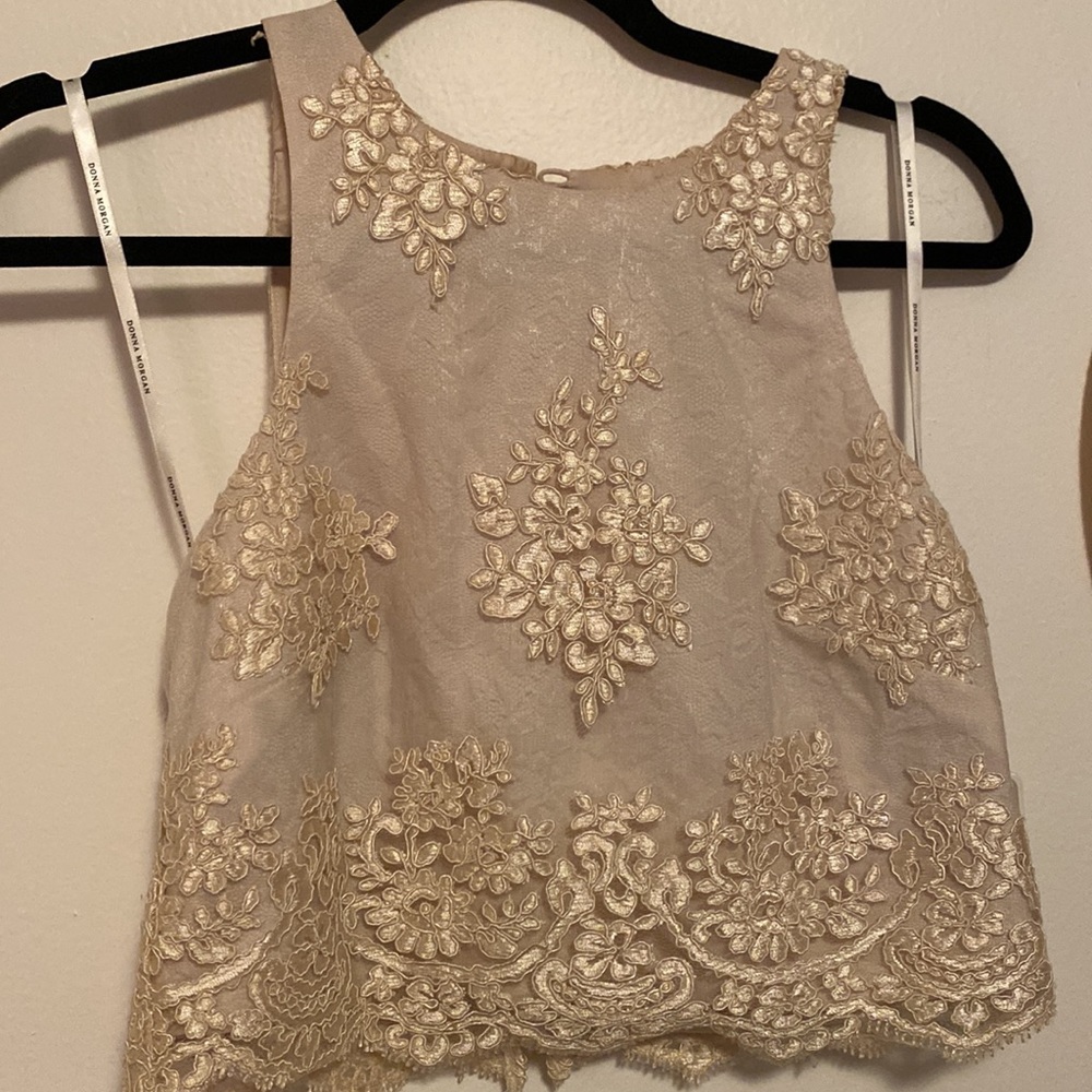 Lace Donna Morgan Ivory Crop Top